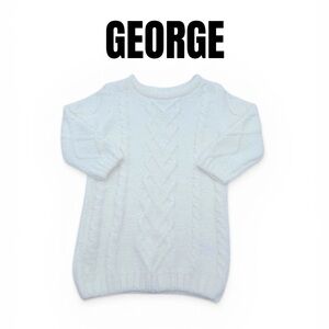 009 GEORGE Cozy Cable Knit Cream Sweater